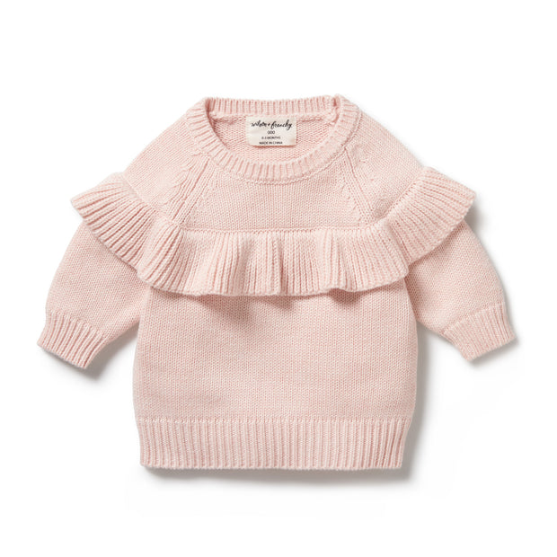 Wilson & Frenchy | Pink | Knitted Ruffle Jumper | Jack and Willow 