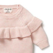 Wilson & Frenchy | Pink | Knitted Ruffle Jumper | Jack and Willow